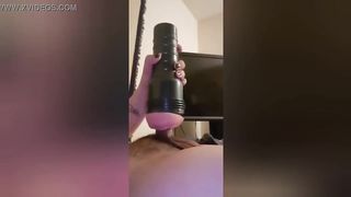 Porking new Pocket pussy and sucking on ding-dong