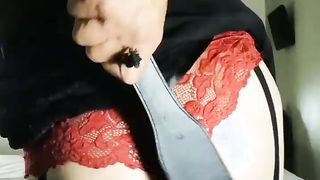 I make my streetwalker at the hotel I fuck my butt with my toys part both