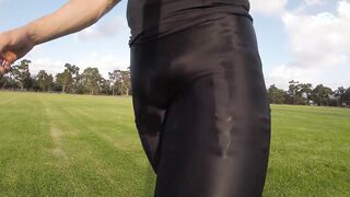 Outside CD Hooker in Ascertain-through Leggings Garter Belt Stockings