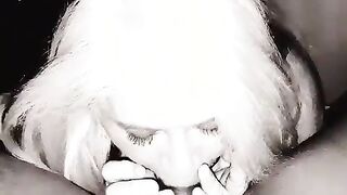 Blond Tranny Swallows BBC whole!