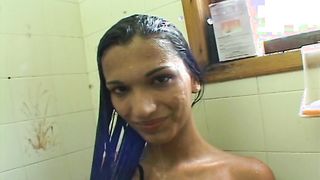 Amazing amateur transsexual rides a big dick like a pro