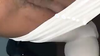 Snuck in her job to bounce on her