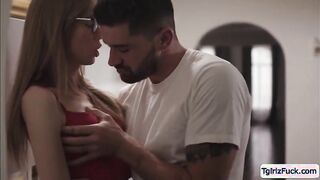 Fair-Haired ts bimbo Crystal Thayer blows and analed by stepbros friend