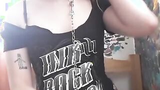 Hot goth femboy Alanis tries not to cum and dissatisfies persists in(made a mess in my mattress!pursues!makes headway)