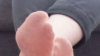 Look at my feet while playing DS