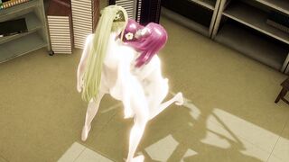 Commander Futa x Devola & Popola Ambisextrous kissing and Sucking On