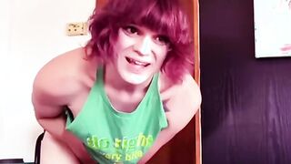Red head punk trans model rates fans sausage  SPH
